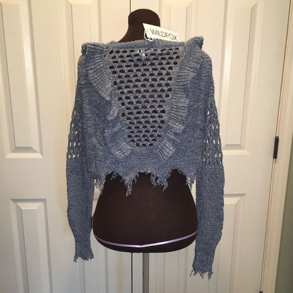 Mid-drift open knit sweater - Picture 2 of 6